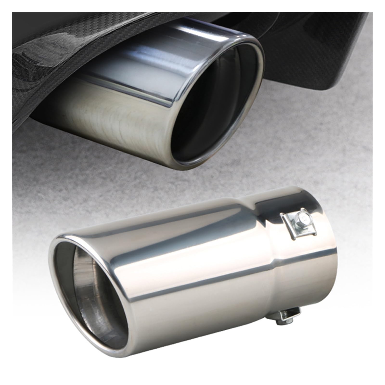 Yctze tubo di scarico, 1 pezzo universale in acciaio inox posteriore