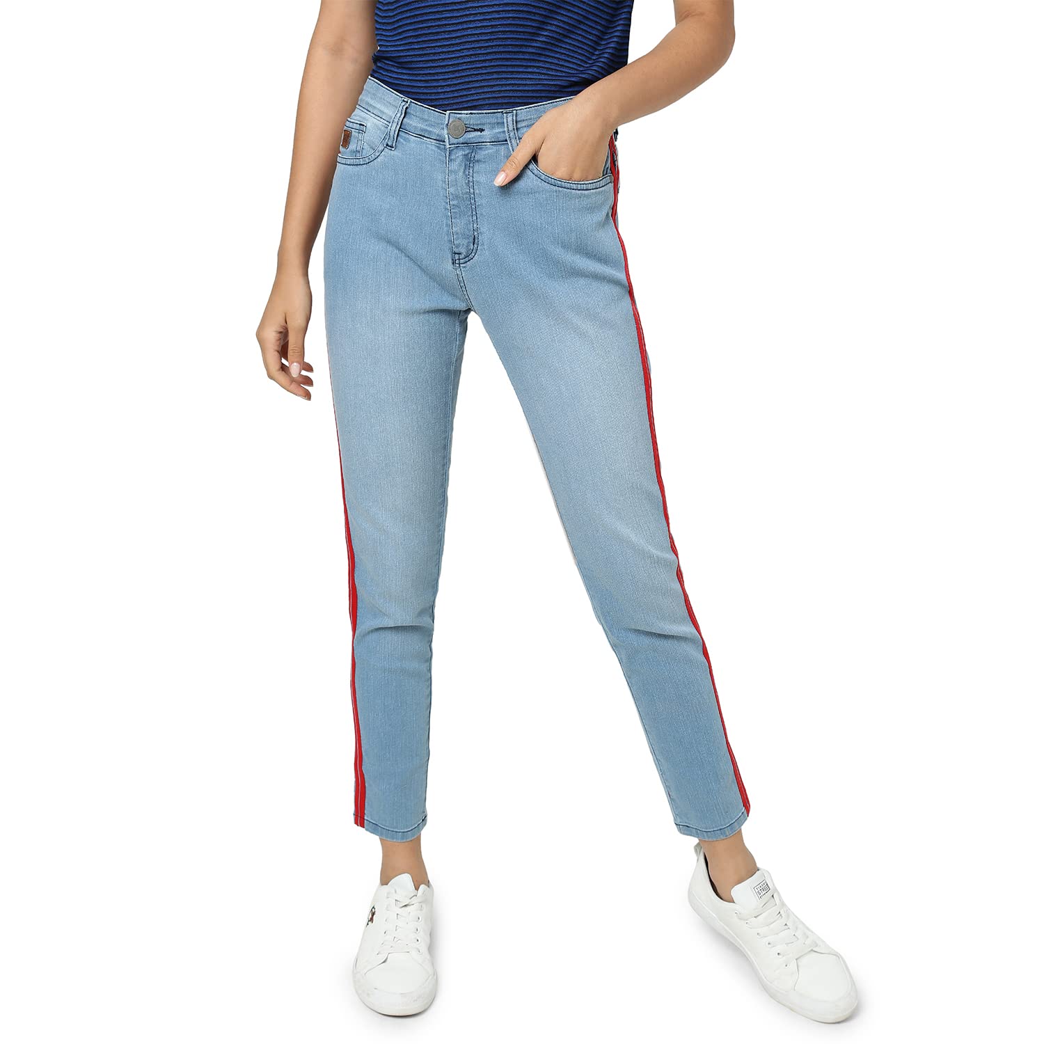 Campus Sutra Women's Skinny Jeans in neutral