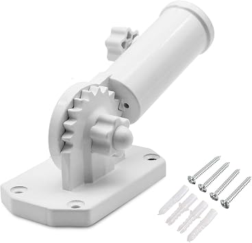 MOCOST Adjustable Flag Pole Holder Heavy Duty Wall Mount Multi-Position Flag Pole Bracket with Screws, Made of Aluminum, Strong and Rust Free