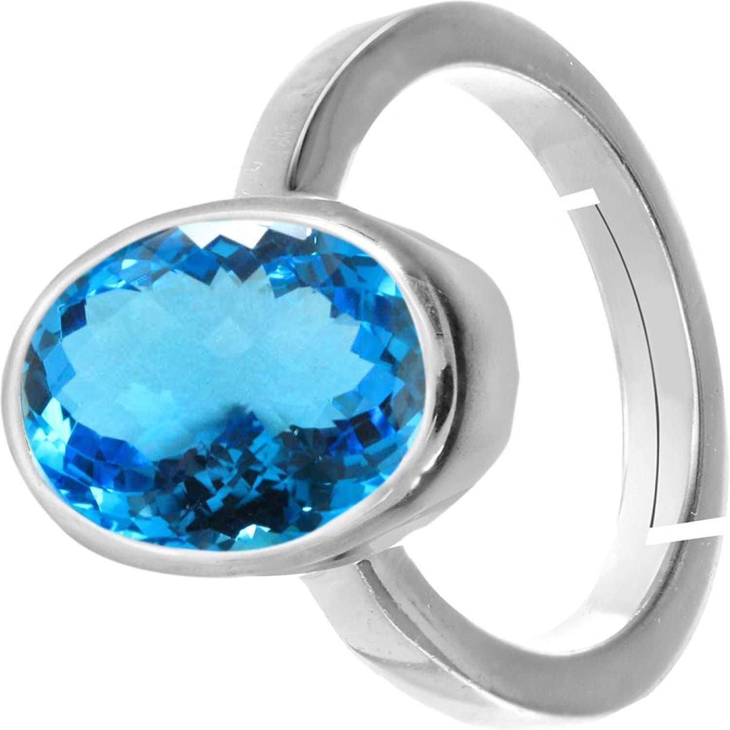 Anuj Sales Certified 9.00 Ratti 8.50 Carat Special Quality Blue Topaz Free Size Adjustable Ring Silver Plated Gemstone by Lab Certified(Top AAA+) Quality for Man or Women (B09TWTL7DJ) Amazon Price History, Amazon Price Tracker