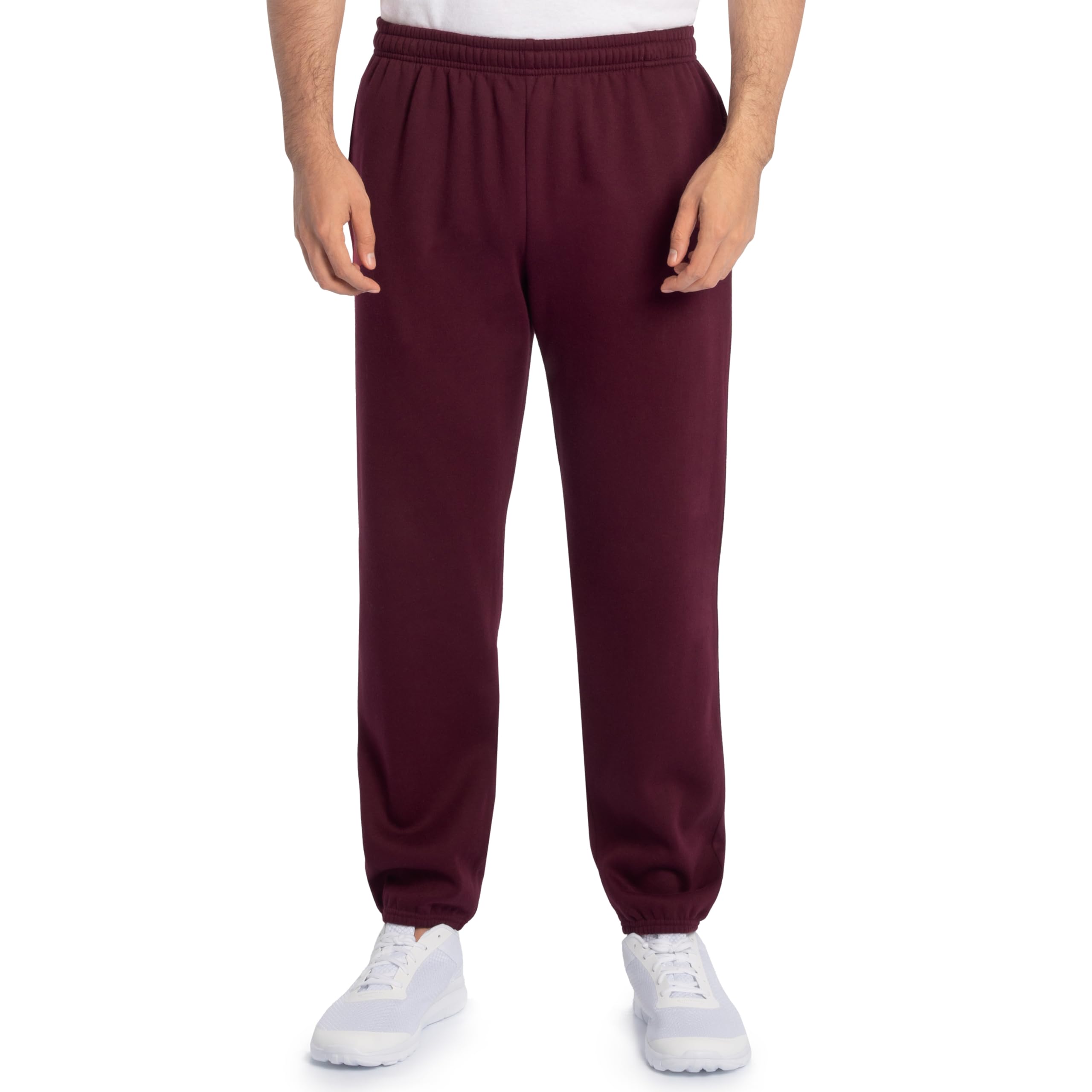 Fruit of The Loom Men's Eversoft Fleece Elastic Bottom Sweatpants with Pockets, Relaxed Fit, Moisture Wicking, Breathable Track Pants