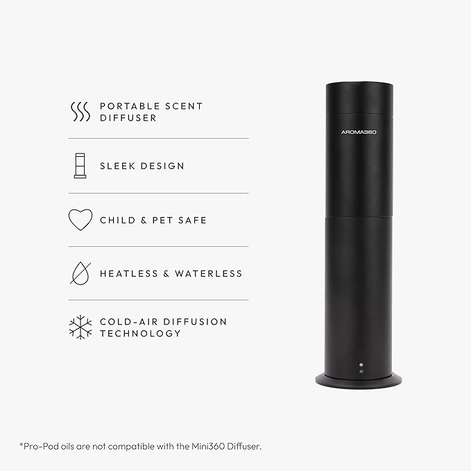 Difusor de Aromas Aroma360 Mini360 - Negro - Cobertura 400 pies² miniatura 2