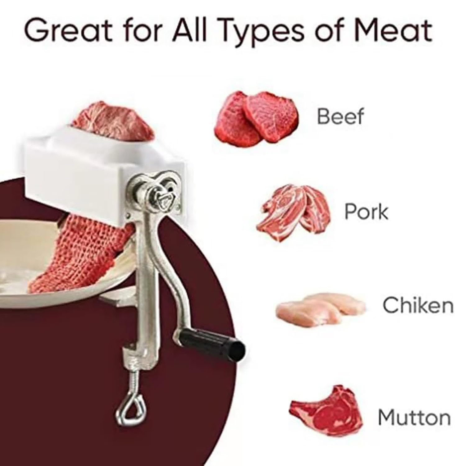 Fleischklopfer, kommerzielles Steak-Abflachwerkzeug, geräuscharm, leicht zu reinigen für Steak, Schweinefleisch und Lamm