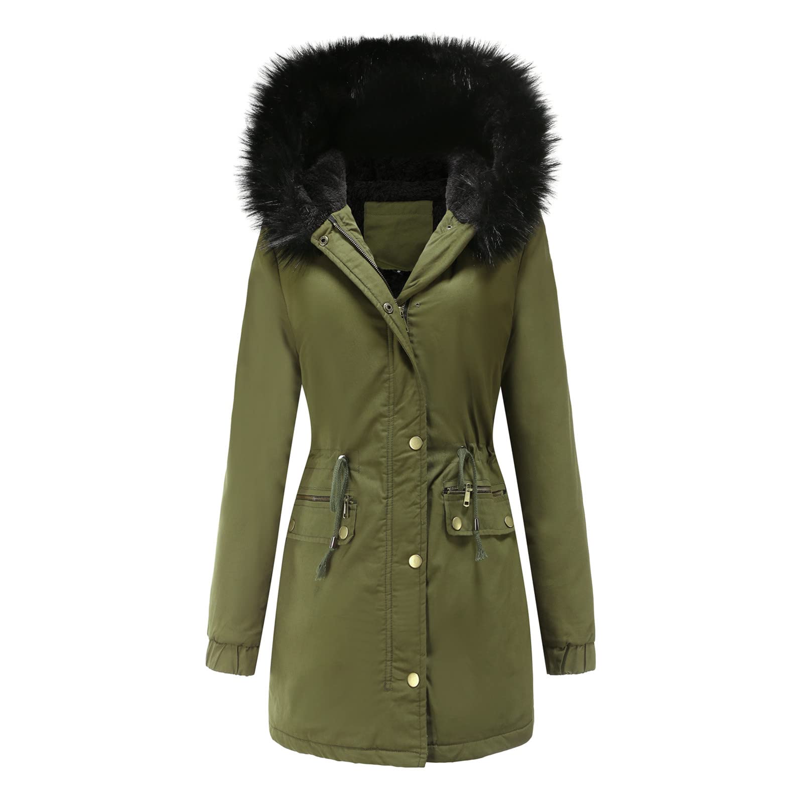 Abrigo grueso de forro polar de gran tamaño, cálido y moderno, forro polar, abrigo de nieve, chaqueta corta para mujer