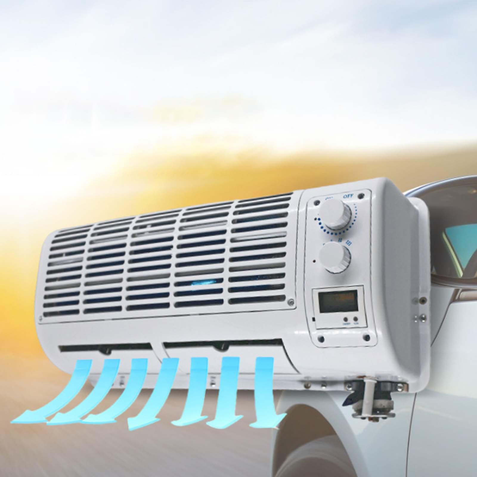 Climatizzatore da Parete per Auto Condizionata per Auto 200 W 12 V Aria Condizionata Universale Condizionatore da Parete 3 velocità per Camper Caravan Camper,12v