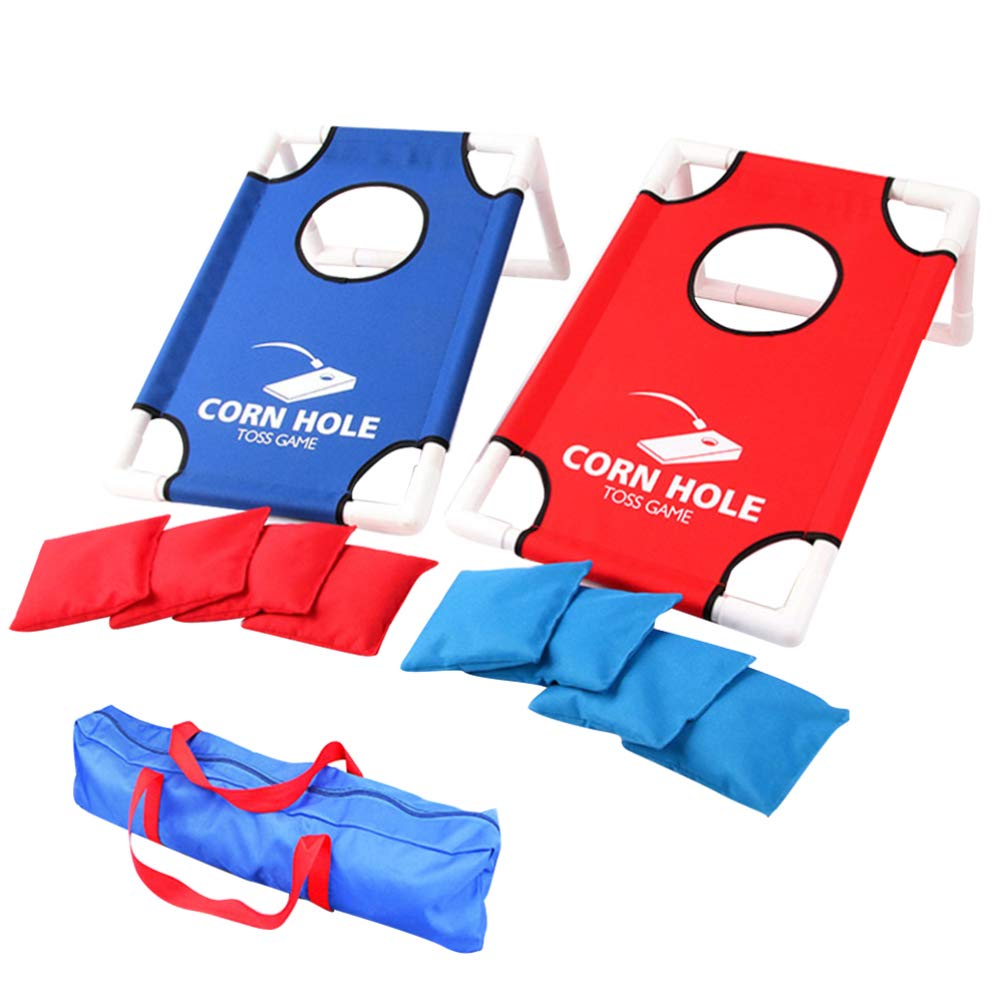 TOYANDONA Bean Bag Toss Game Washer Toss Combo Portable Framed Cornhole Game Set for Intellectual Education
