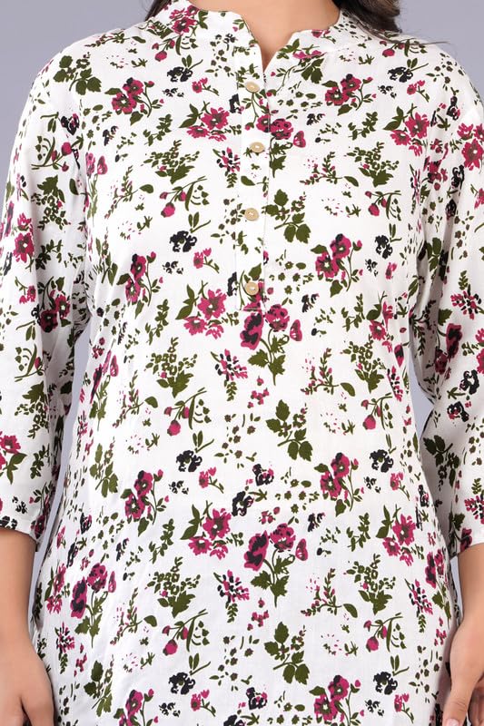 Image of Jikonet Women's Printed Rayon Straight Short Kurti