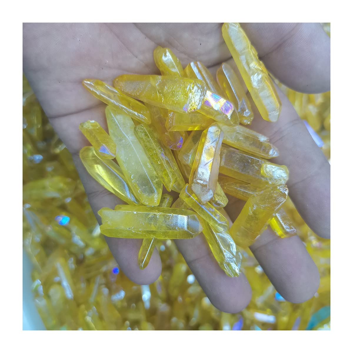 Cristales de cuarzo natural punta roja de 50g un regalo original para el hogar