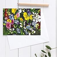 Vista 4 de Wright Home & Gift Bouquet Funeral - Tarjetas de felicitación de condolencia Juego de 2 unidades + 2 sobres (5 x 7)