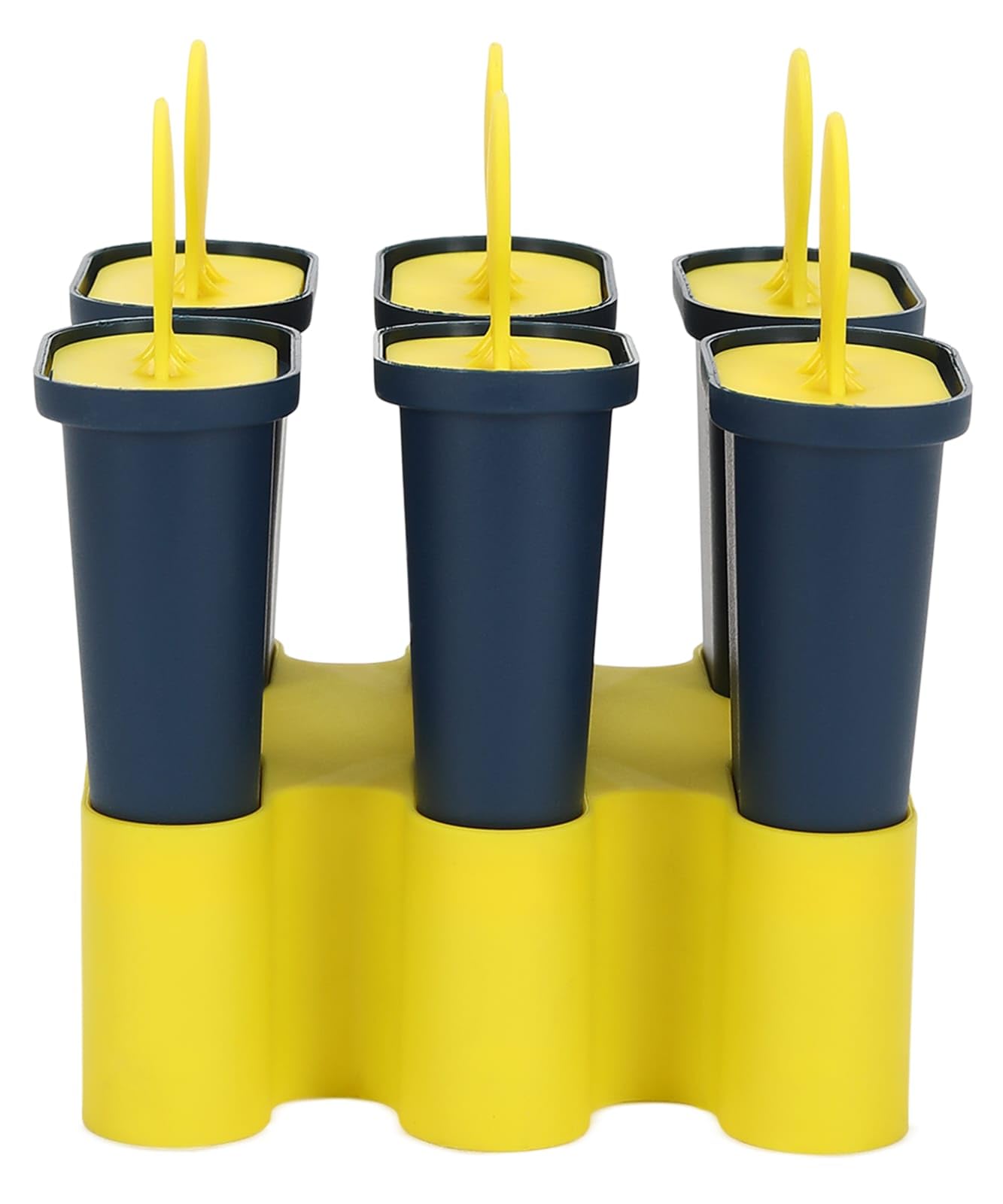 HASHFLOW SummerFun Ice Pop Maker Set β 6 Pcs Reusable Popsicle & Kulfi Candy Molds for Children & Adults (Yellow) 3