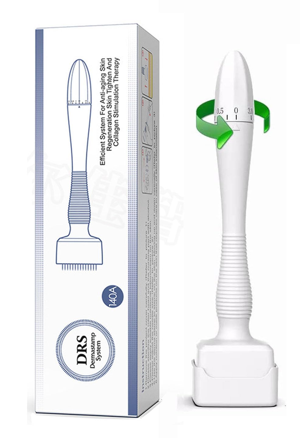 Adjustable Microneedling Derma Stamp, Microneedle Roller For Face Body Hair Beard Growth