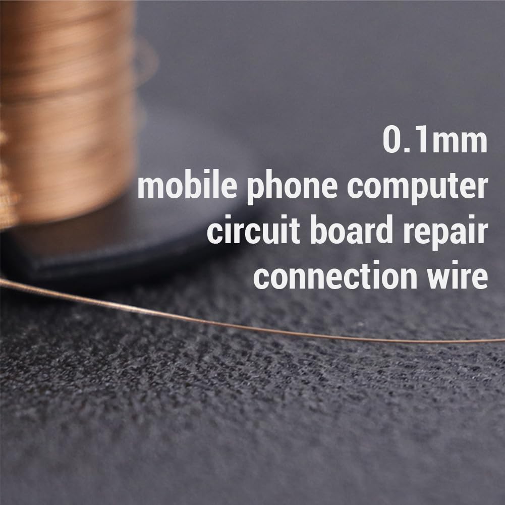 SCHOFIC [0.1MM] PCB Link Jumper Wire Copper Soldering Wire Maintenance Jump Line for Mobile Phone Computer PCB Welding Repair Tools (1) - Image 9 thumbnail