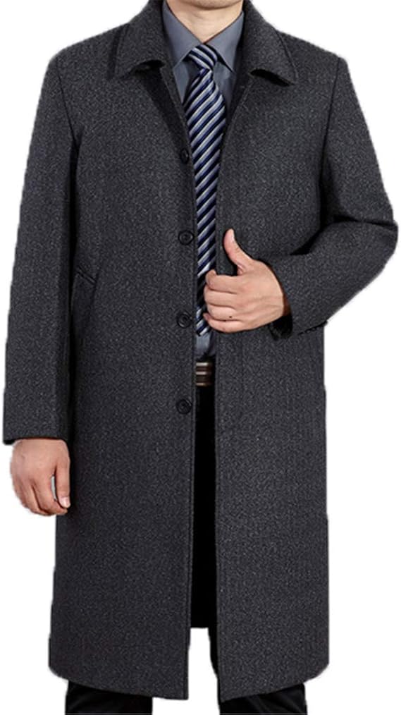 Soprabito Uomo Elegante Cappotto Da Uomo Elegante Cappotto In Lana Collo Alto Giacca Da Trench Invernale Elegante Uomo