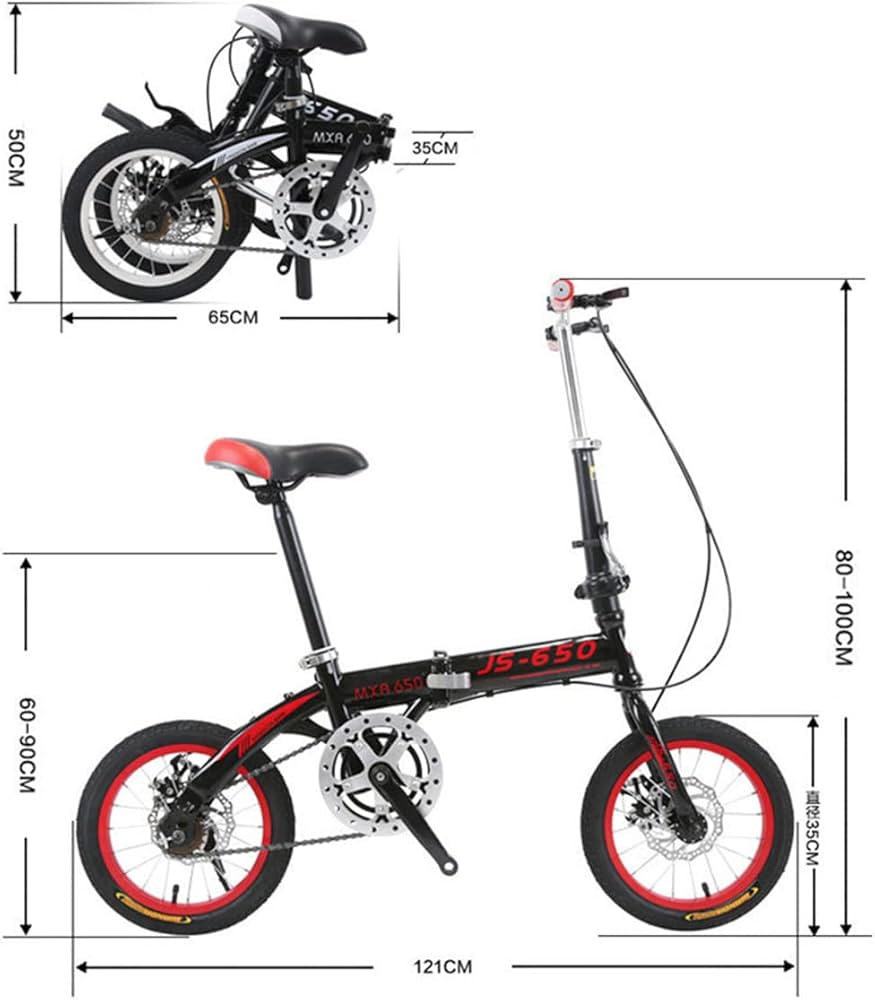 Amazon.co.jp: 折りたたみ自転車 14インチ 6段変速 自転車 コンパクト