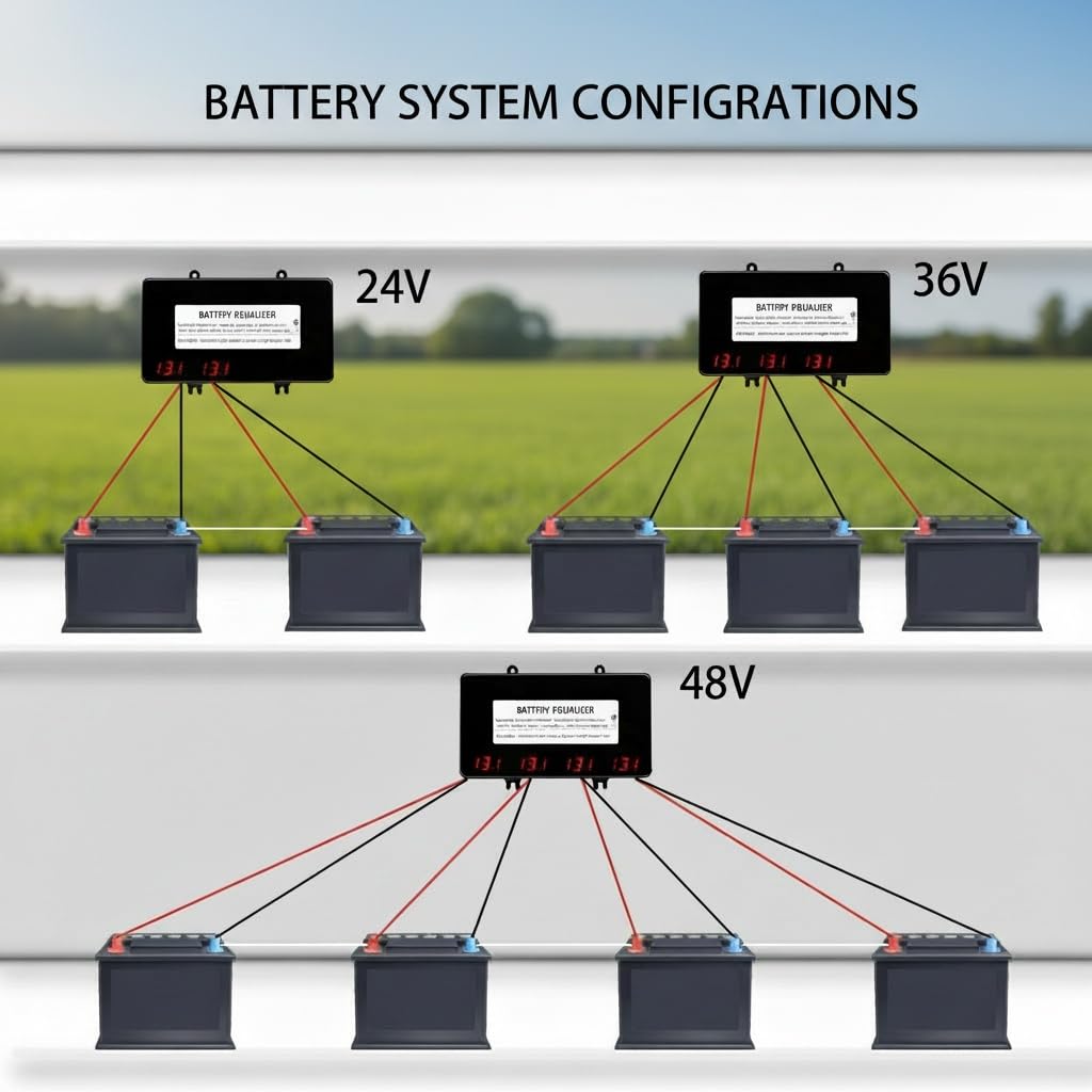 Batterie Equalizer für 4 x 12V Batterien Balancer Aktivspannung Blei Säure Li-Ionen LiFePO4 Batterie HC02