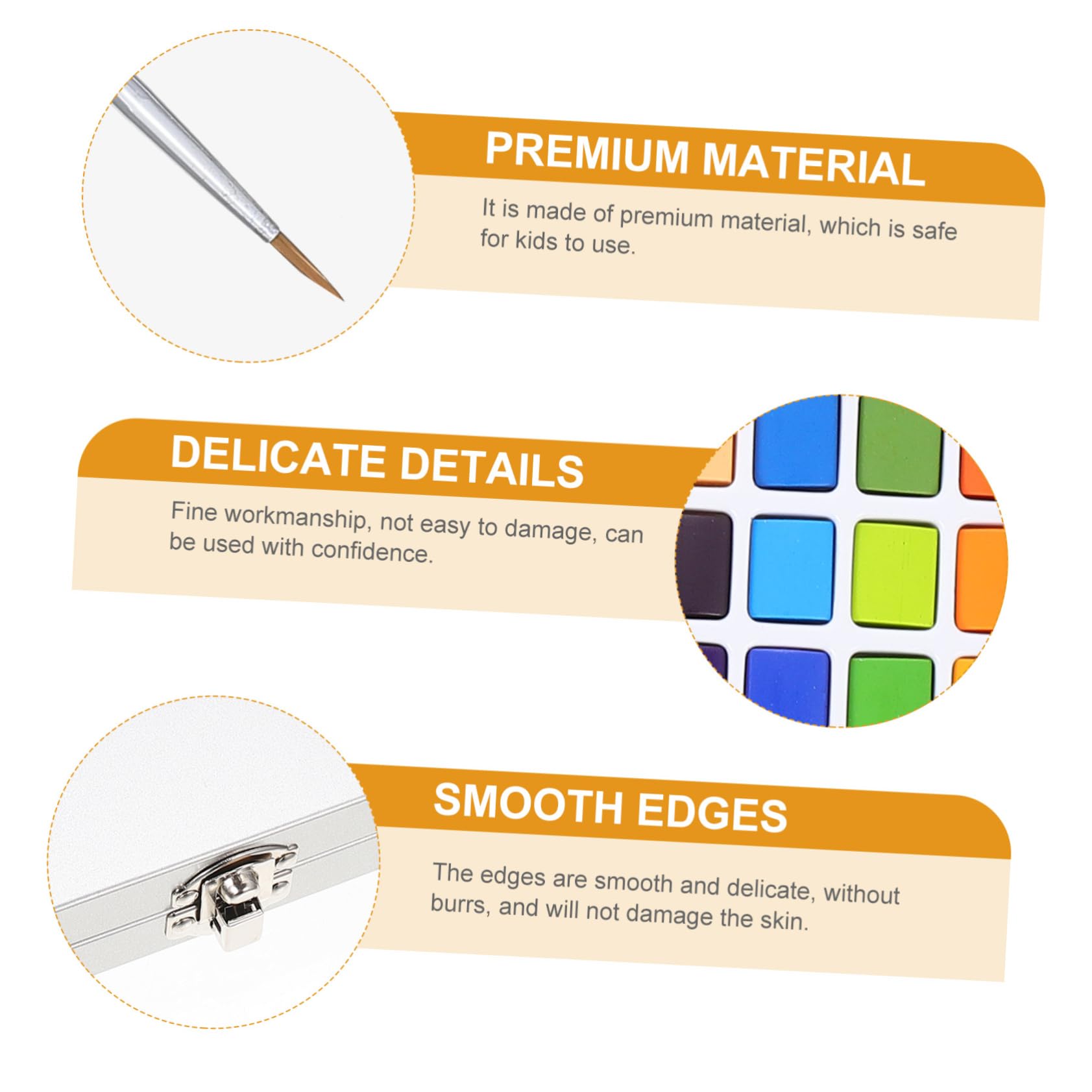 TEHAUX 2 Ensembles Set de Peinture Portable avec Pigments Solides Pinceaux Kit Complet pour Artistes Étudiants Outils de Peinture Colorés Une Boîte Pratique