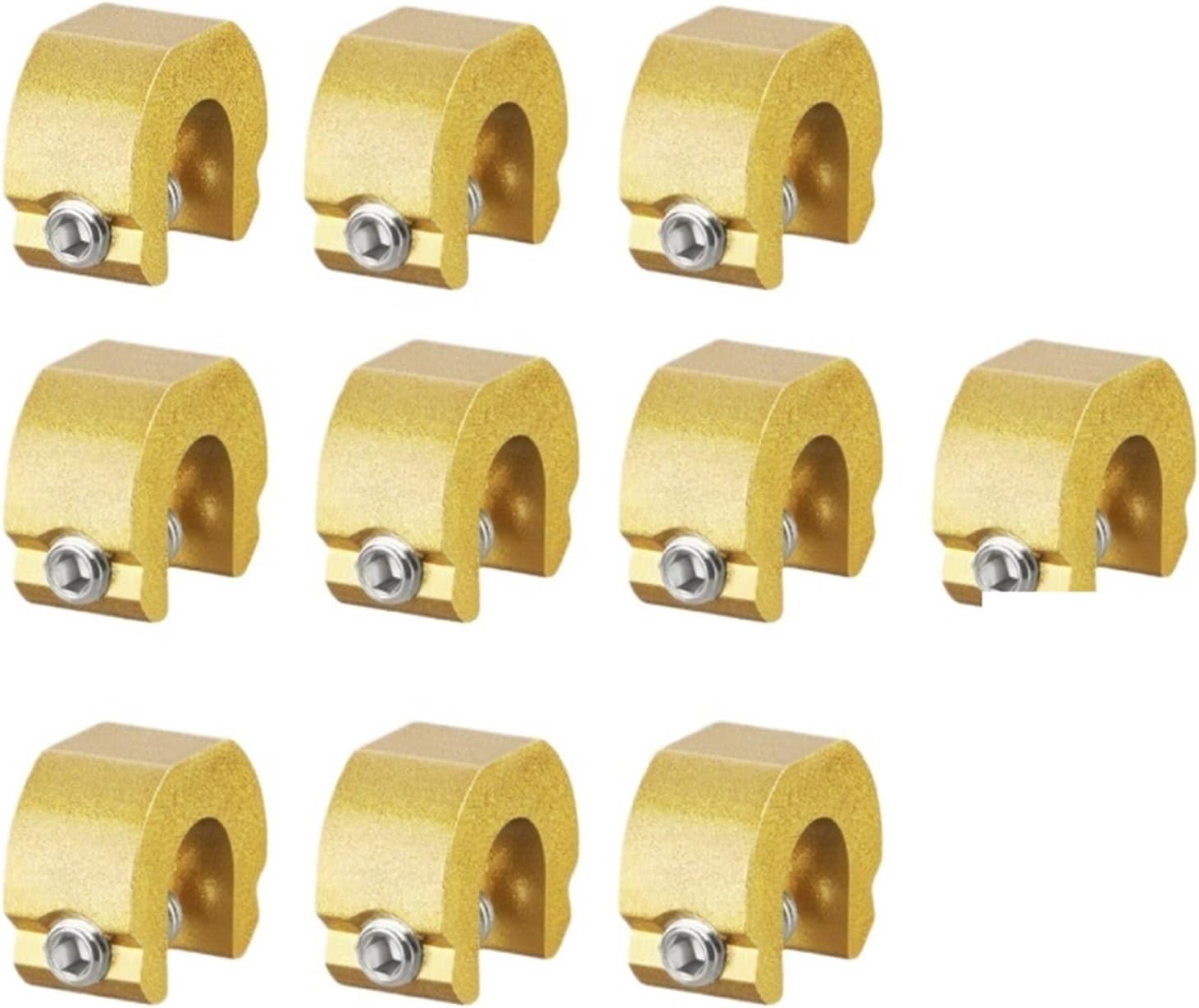 Sliding Window Door Locks 10 Pack Aluminum Alloy Multi Color Security Latch(Gold)