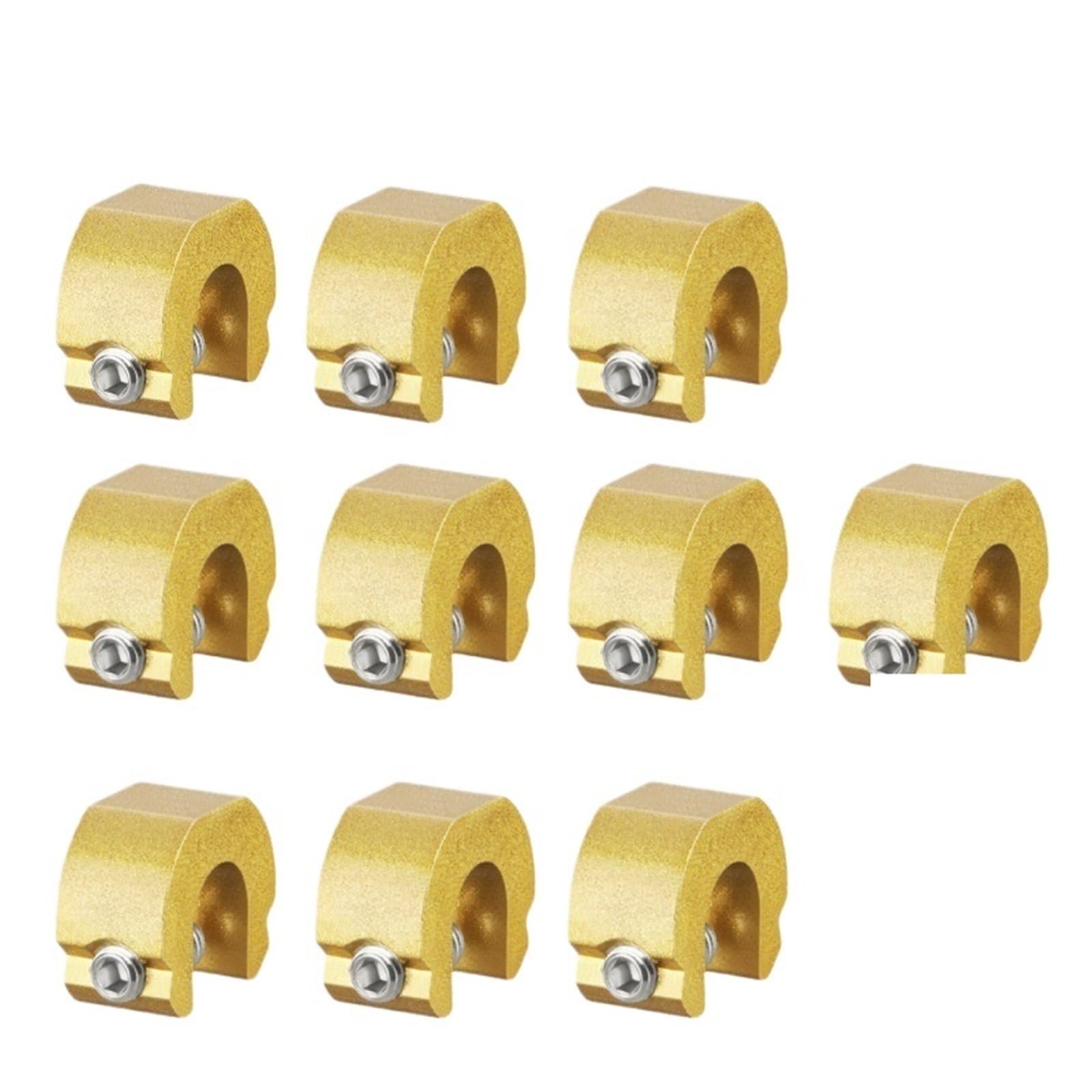Cerraduras for puertas de ventanas correderas, paquete 10, pestillo seguridad multicolor aleación aluminio(Gold)