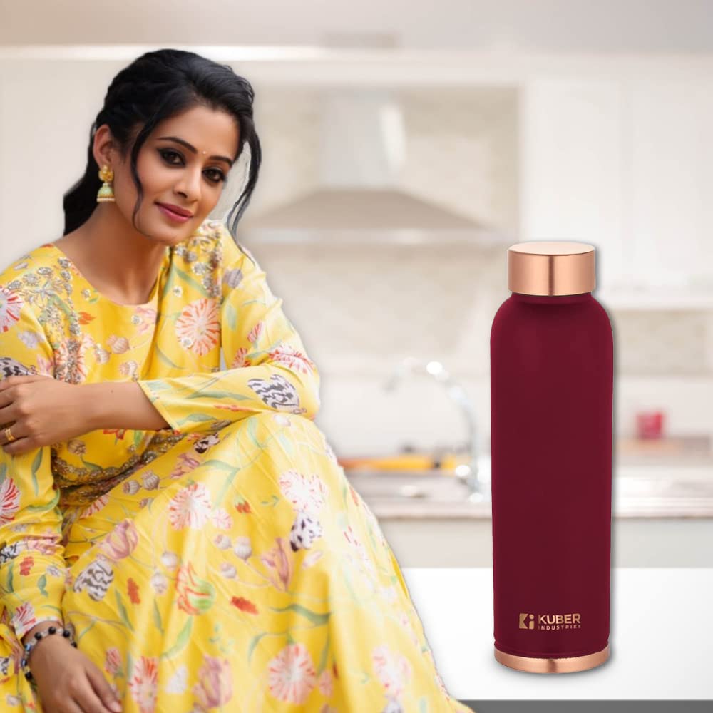 Amazon.com: Kuber Industries Copper Water Bottle | BPA Free