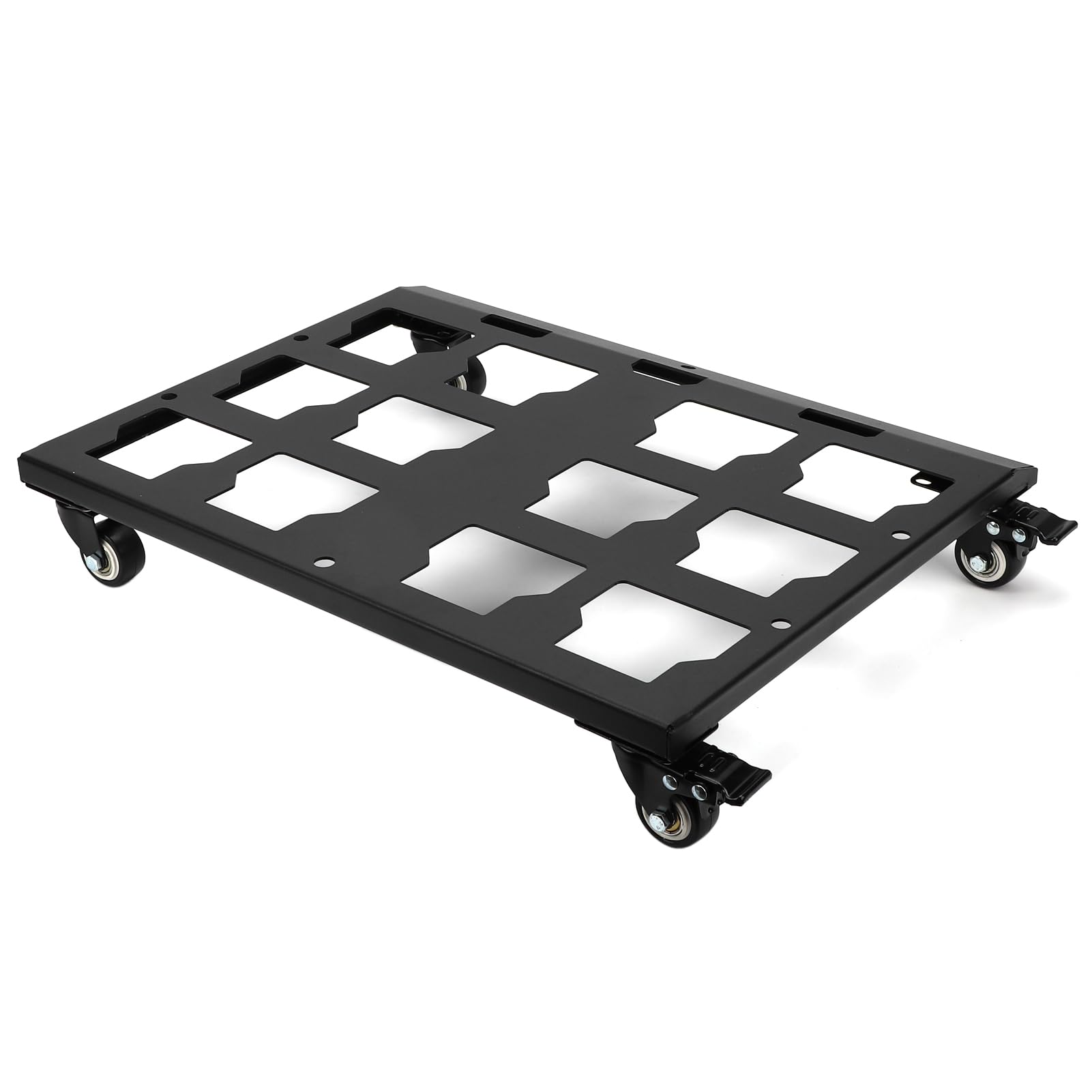 Carrello Portautensili con capacità di 200 Libbre con Freni, Struttura in Acciaio Al Carbonio, Ruote Grandi per Spostare Apparecchi, Mobili, Nessuna Perforazione Richiesta,