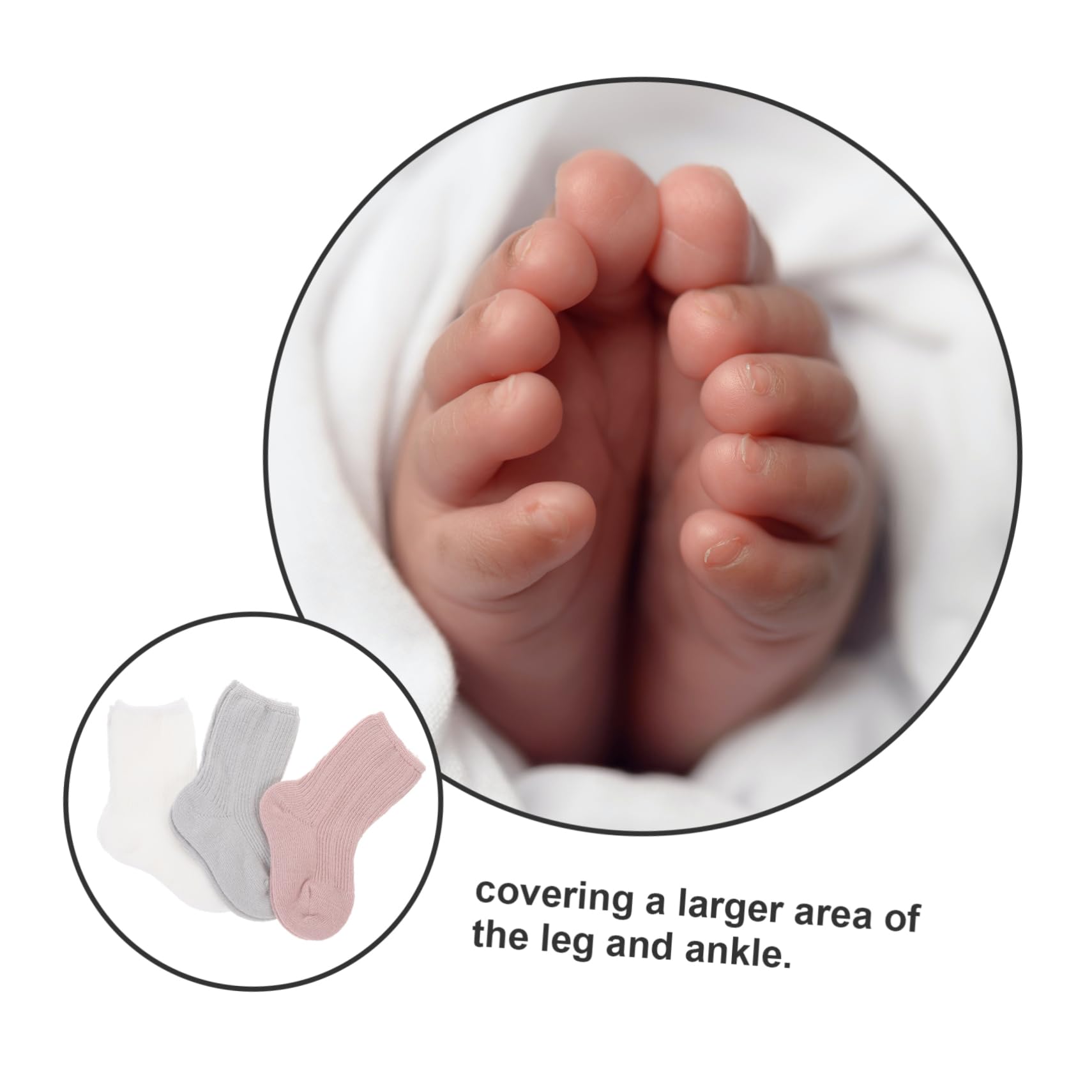 RORPOIR Socks 3 Pairs Toddler Socks Warm Newborn Socks Breathable Baby Socks Winter Socks for Boys and Girls