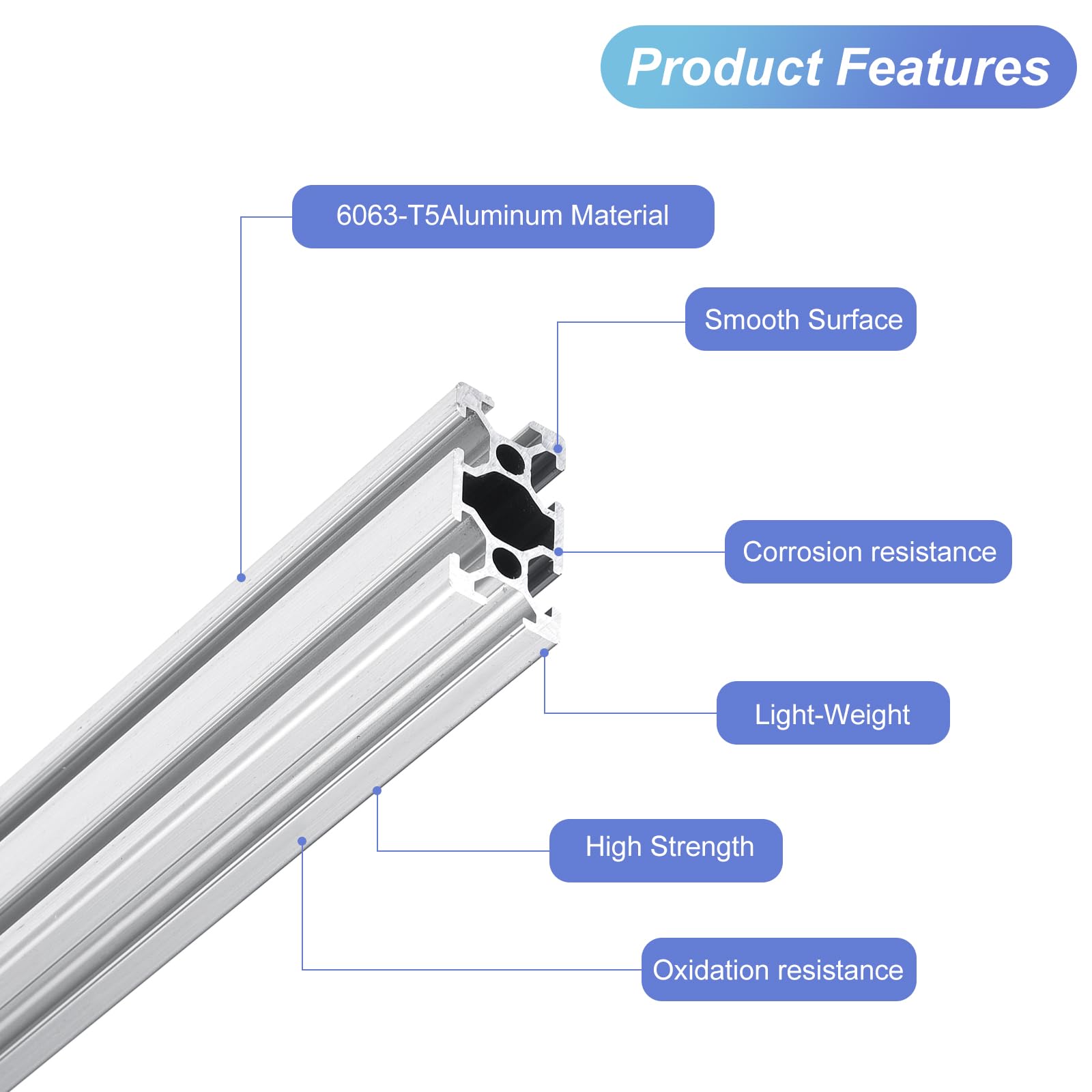 QUARKZMAN Profilo Alluminio 2020 T-Slot 400 Mm - 4 Pezzi, Standard Europeo Nero Anodizzato Per Stampanti 3D E CNC