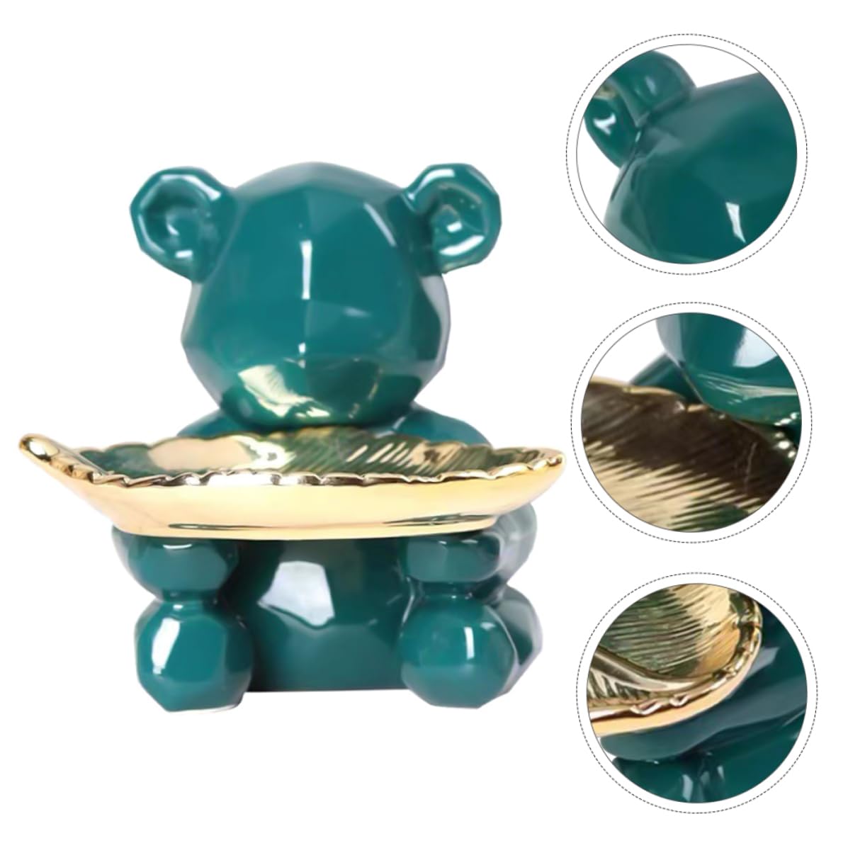 Holibanna Bandeja Decorativa Ideal Para Baño y Dormitorio Soporte De Joyería Plato De Cerámica