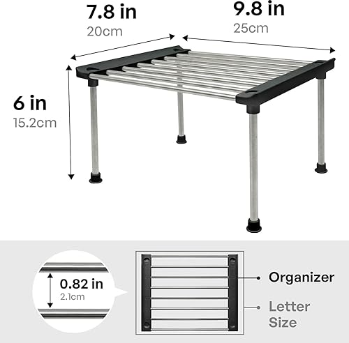 Miniatura 3 de Carrotez Juego de 2 organizadores apilables de despensa, organización y almacenamiento de despensa, organizadores de gabinetes y almacenamiento,