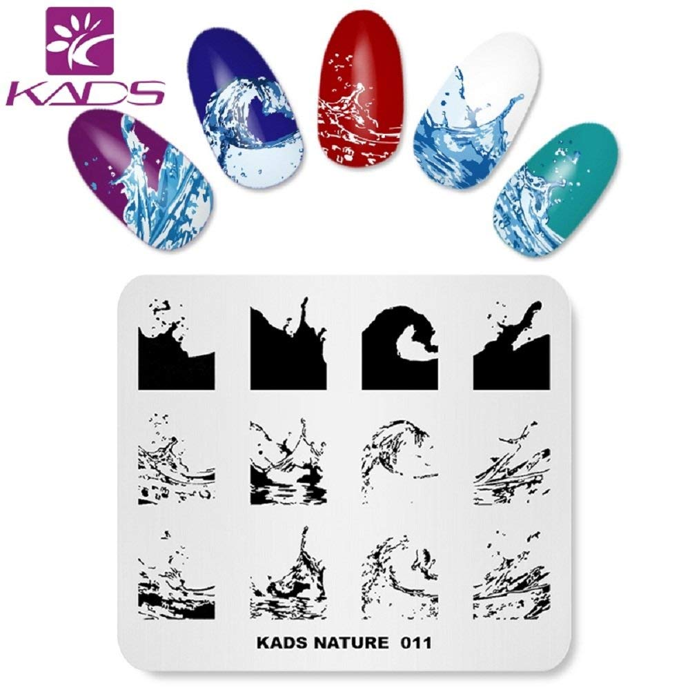 KADS Nail Stamping Piatto Oceno Natura Nail Art Timbro Template DIY Image Template Manicure Stamping Plate Stencil Tools (NA011)