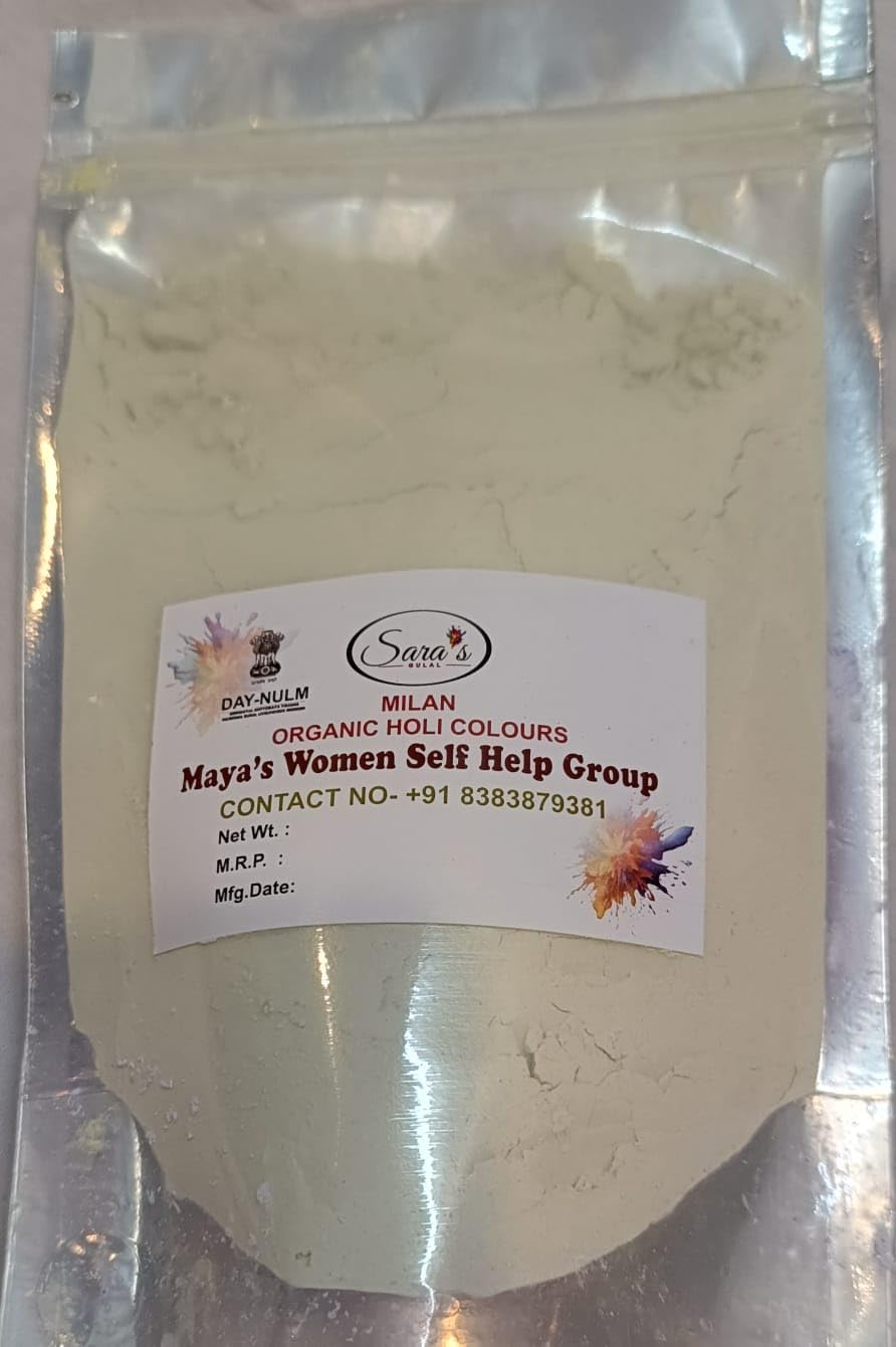 GenericMaya Help Group Organic Scented Gulal Pure Natural and Herbal Non-Toxic Holi Colors Powder (Green, Pink, Yellow, Orange) Combo Pack of 4 X 100gms. Eco-Friendly & Biodegradable Holi Colors (GREEN)