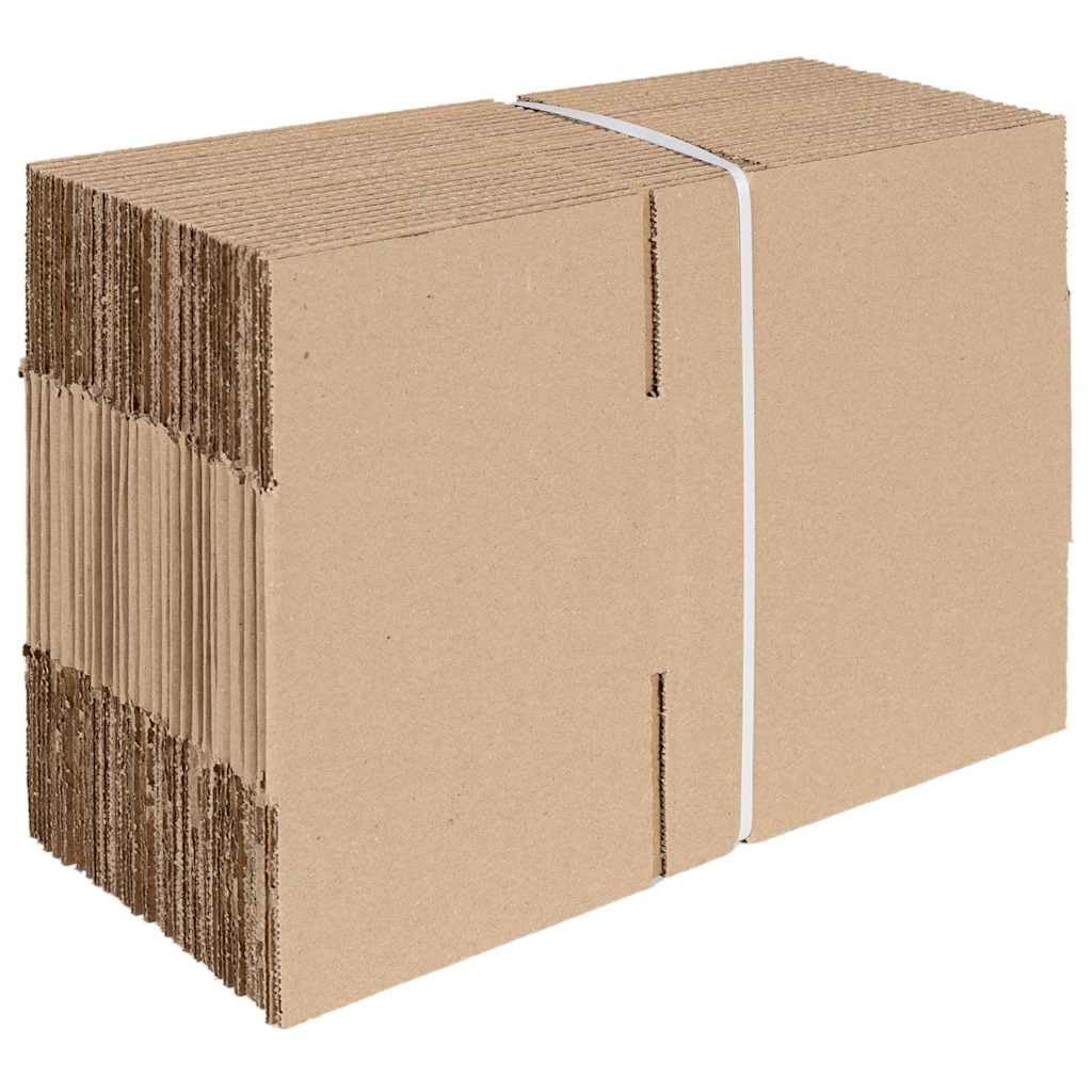 Scatole pieghevoli in cartone naturale, 20 x 15 x 10 cm, 50 pezzi, salvaspazio, pieghevoli, impilabili, per sistema di organizzazione in camera da letto, cucina, bagno, ufficio, con manico e