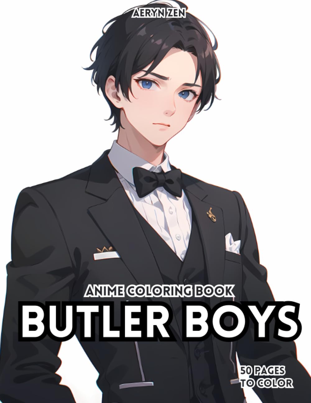 Anime Coloring Book: Butler Boys: Manga Art & Anime Enthusiasts Stress Relief Adult Coloring