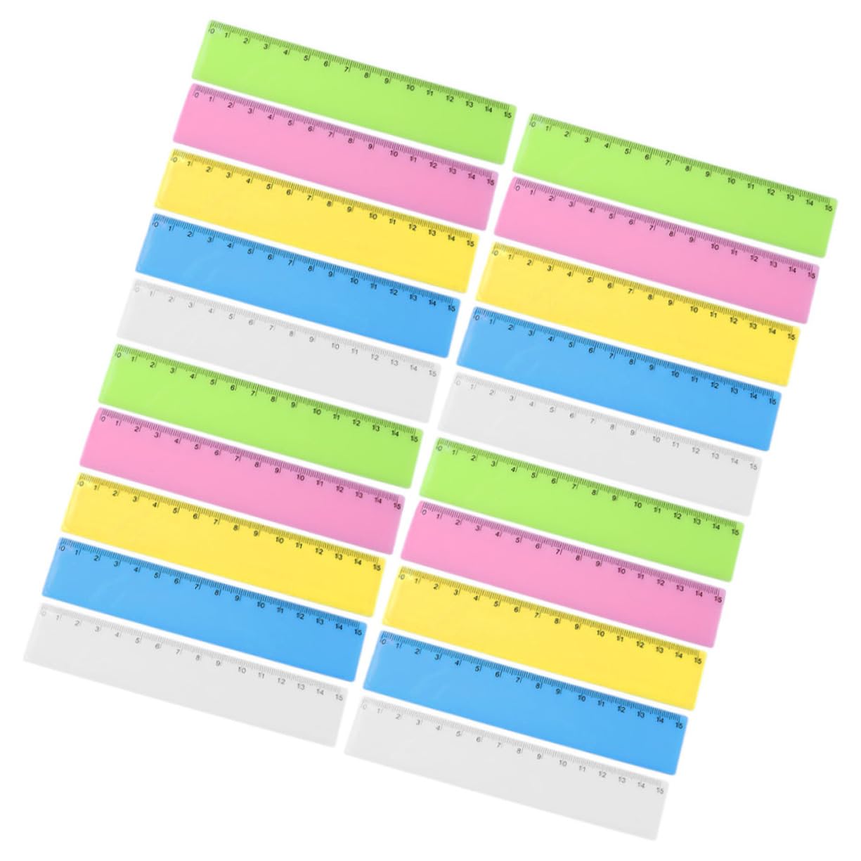 DOITOOL 5 Set Righello Riutilizzabile Per Scuola E Ufficio Righello Per Studenti Design Misurazione Facile E Precisa 25 Pezzi * 5