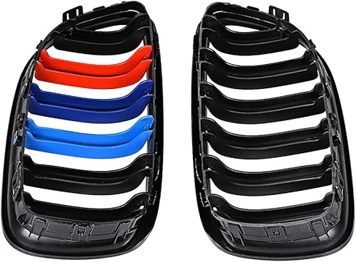 Miniatura 5 de Astra Depot Rejilla de riñón de doble línea de color negro brillante compatible con BMW E90 E91 323i 325i 328i 330i 330i 335i 4DR 2009-2011