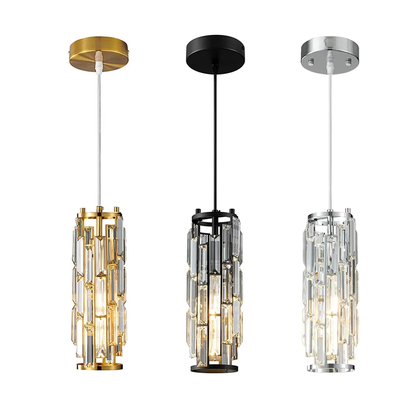 Suspension moderne en chrome brillant luminaire suspendu haut de gamme 220V