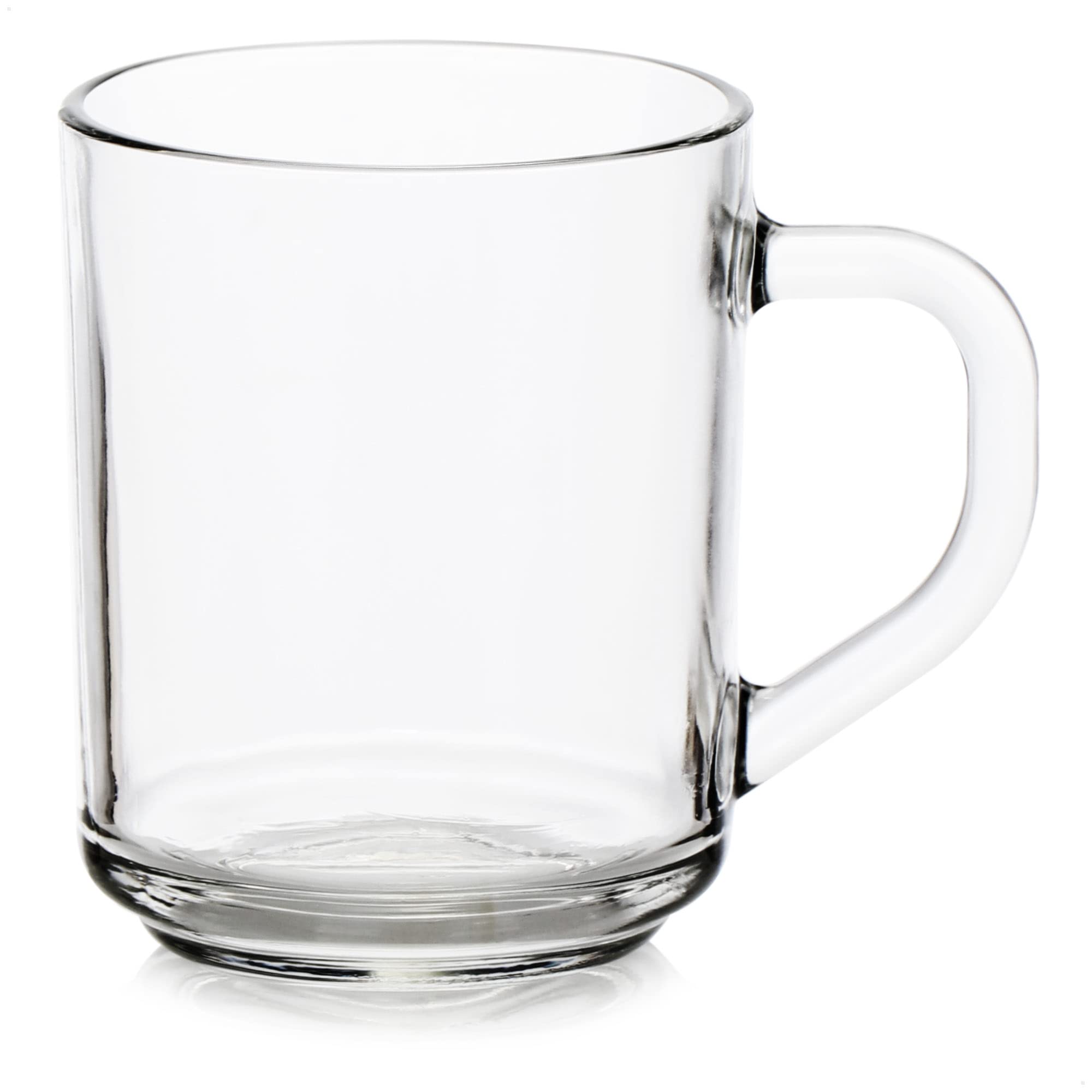 com-four® 12x Bicchiere da tè - Tazze con manico per tè e caffè - Ideale per bevande calde, cacao, latte macchiato e cappuccino (12 pezzi - 240ml)