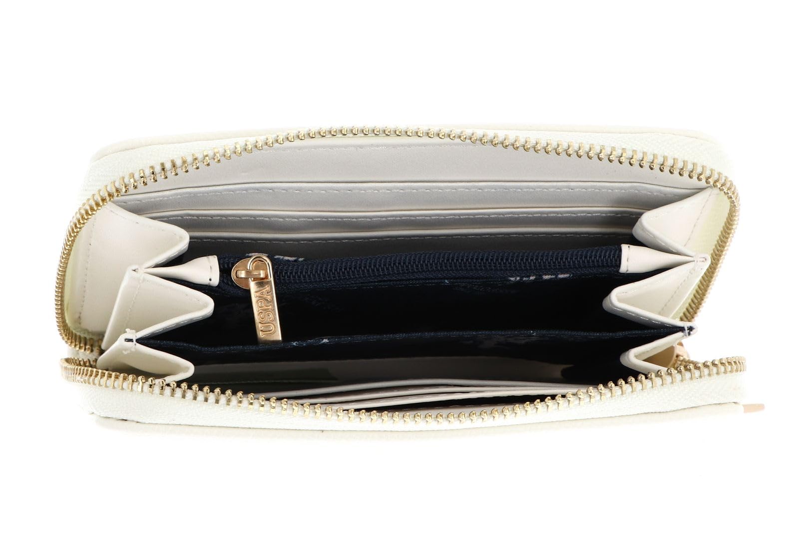 U.S. POLO ASSN. Jones Zip Wallet Cream White