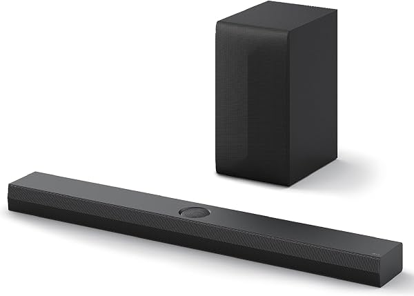 Barra de sonido LG S70TY 3.1.1 canales a juego con TV QNED, Dolby Atmos, Wow Orchestra, lista para altavoces traseros, subwoofer inalámbrico