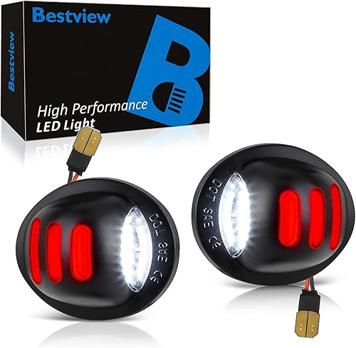 Bestview Luz LED para matrícula compatible con Ford F150 F250 F350 F450 F550 Superduty Explorer Ranger Expedition Excursion Bronco, montaje de luces
