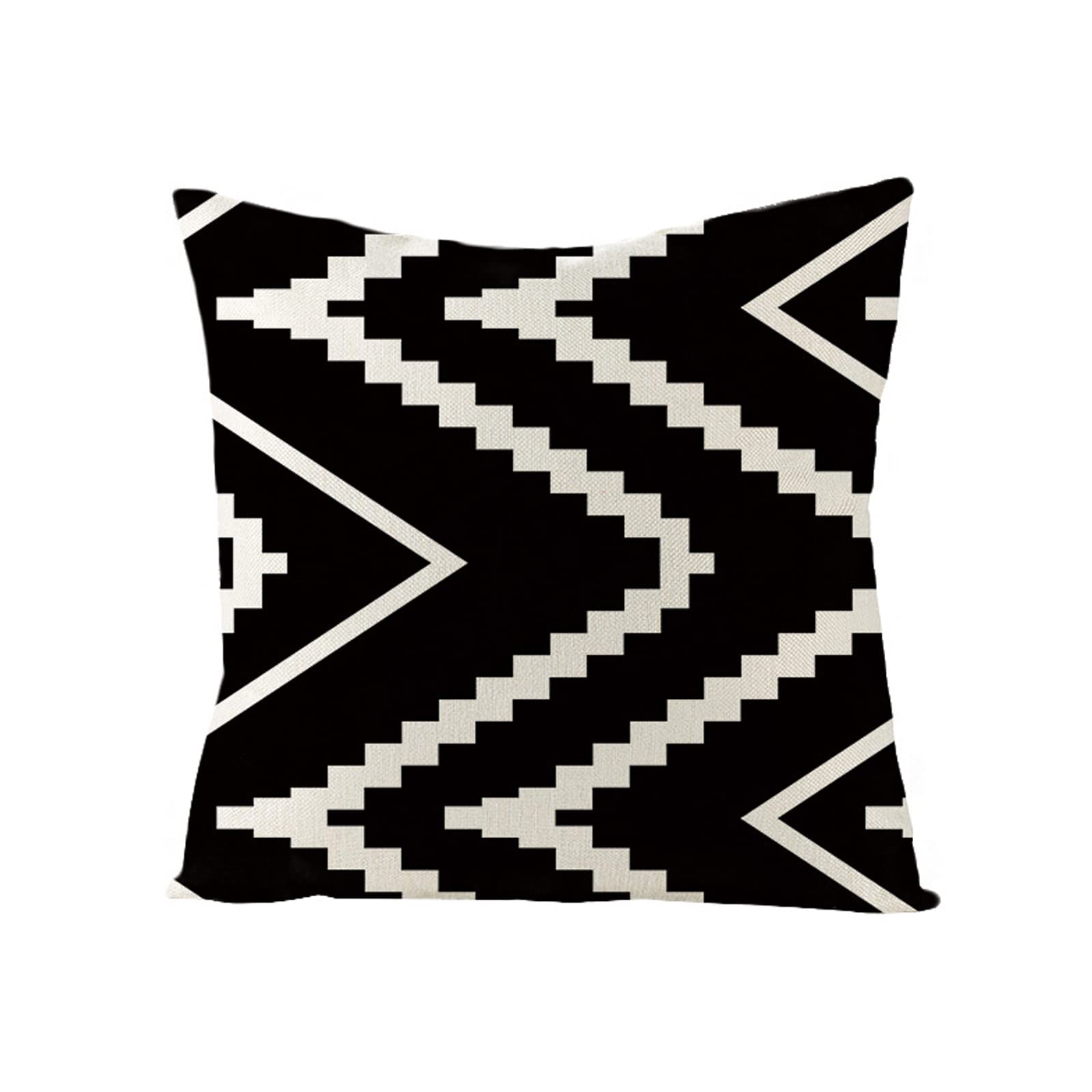 HOSTECCO Waterproof Geometric Pillow Covers 18x18 inch Set of 4 Boho Black and White Pillow Cases Outdoor Decorative Cushion Cases for Sofa Patio Garden
