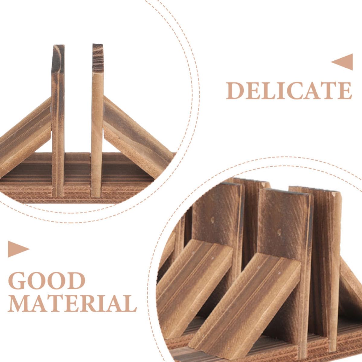 Bases para Vallas de Madera Maciza 4 Piezas Color Natural, Soporte Resistente para Cercas Pequeñas de Jardín, Accesorio Práctico para Sujeción y Base Antideslizante, Adecuado