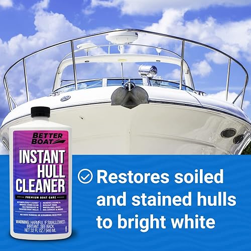 Miniatura 9 de Limpiador de casco de barco de fibra de vidrio para barcos y aluminio limpiador de barcos, suministros de limpieza, removedor de manchas y