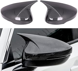 XITER 2PCS Side Mirror Covers for Honda Civic 2022-2026, 11th Gen Ox Horn Mirror Caps, ABS Carbon Fiber Exterior Trim
