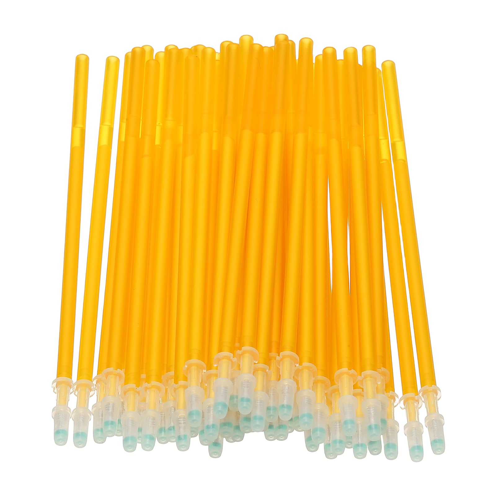 PATIKIL 48 Pcs Erasable Gel Pens Refills, 0.5mm Heat Erasable Pens Refills for Fabric Disappearing Ink Fabric Marking Pen for Sewing Quilting Writing, Gold Ink