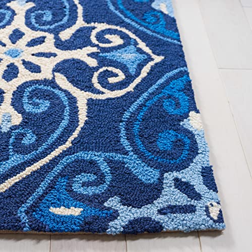Tapete Decorativo Safavieh 8' x 10' Azul Marfil miniatura 3