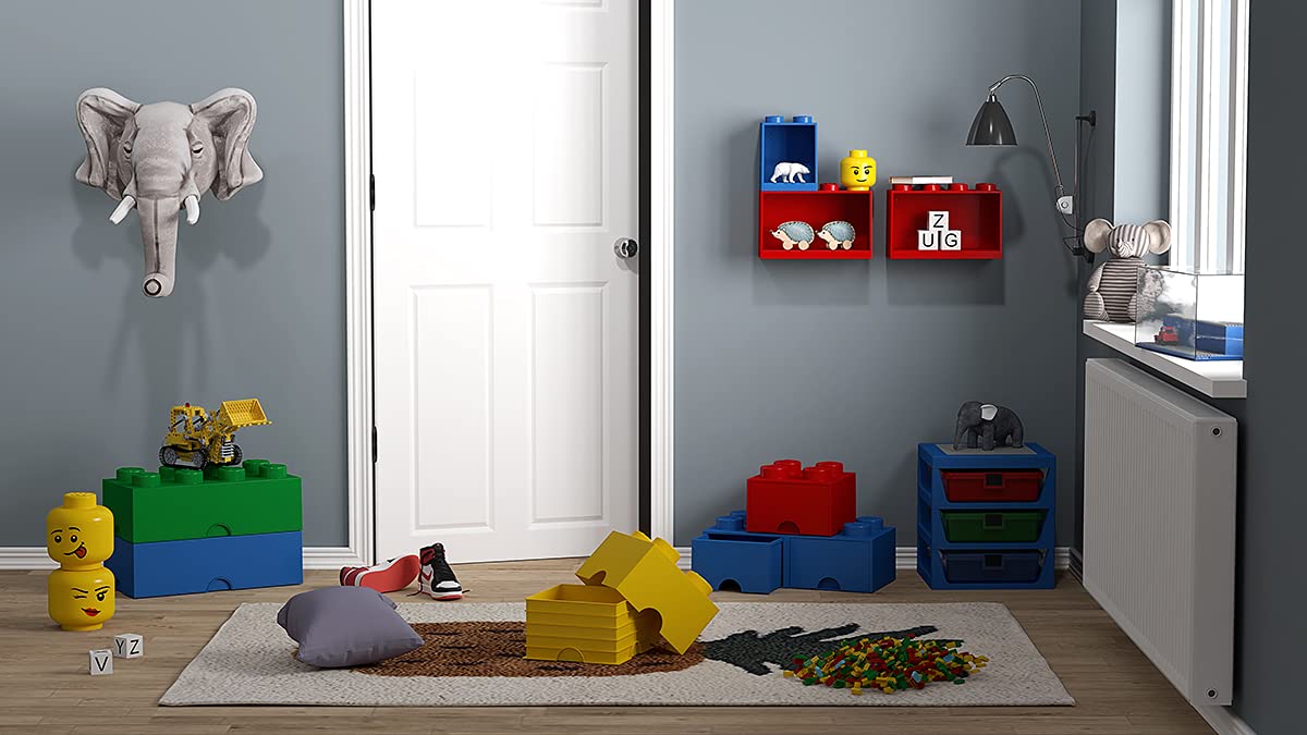 Room Copenhagen 41171731 Ensemble de tablettes de Briques Lego, 2 pièces, Bleu, One Size