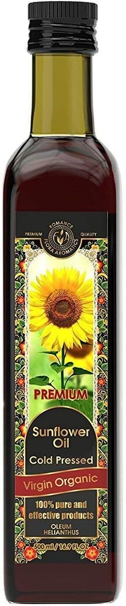 Sunflower Oil Cold Pressed Virgin Organic 16.9 fl oz/500 ml