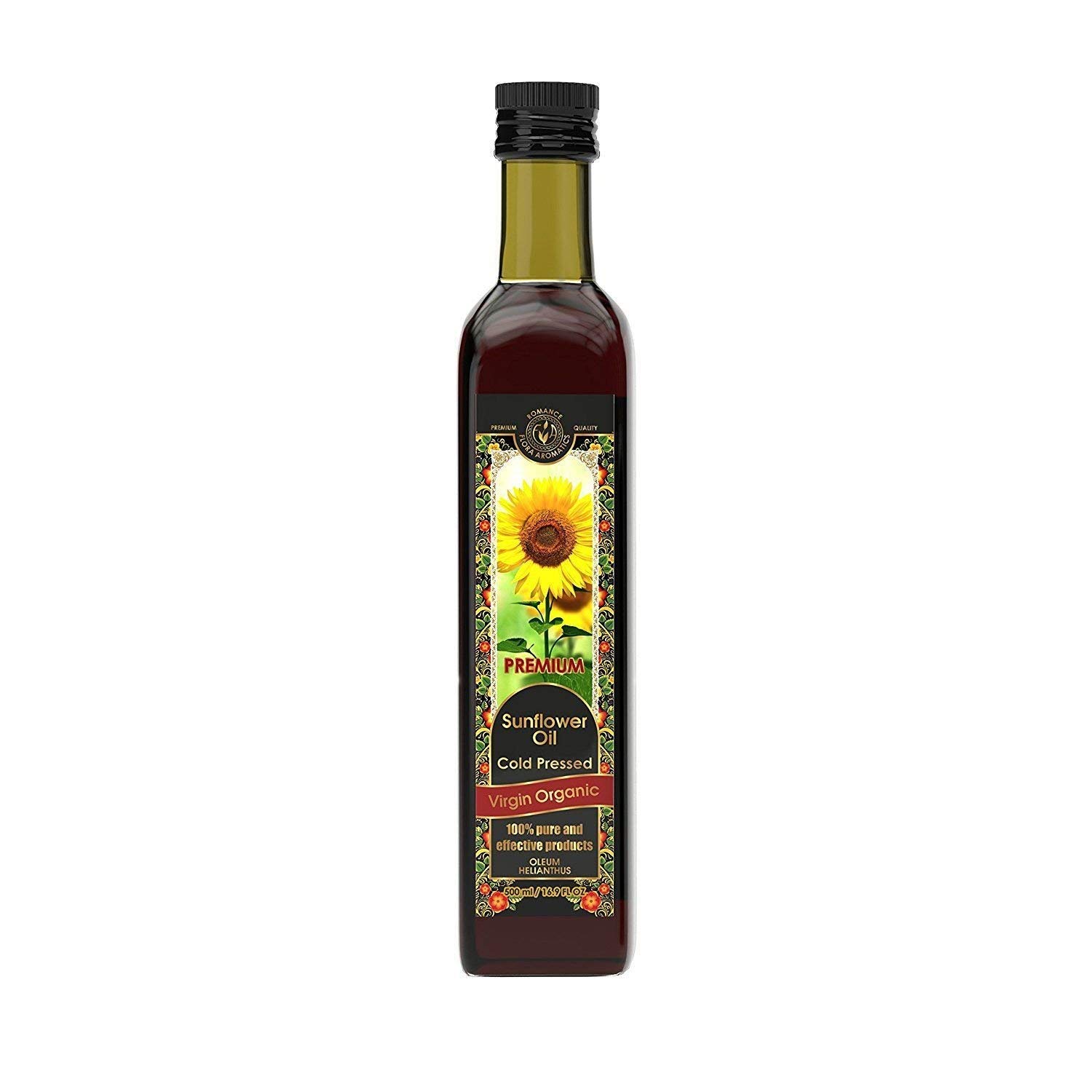 Sunflower Oil Cold Pressed Virgin Organic 16.9 fl oz/500 ml