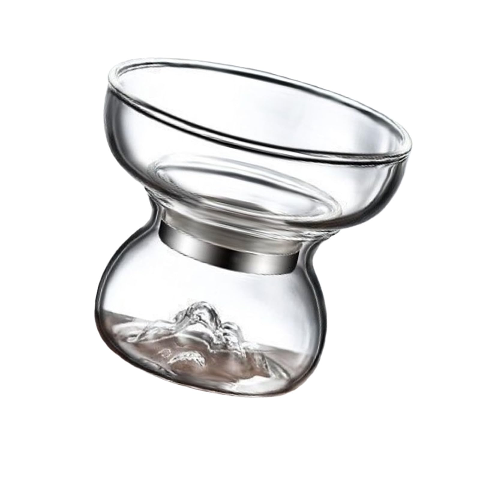 Tsophreniq Portable Glass Teas Filter Borosilicate Materials Heat Proof Miniature Clear Teapot for Home Use Teas Infuser
