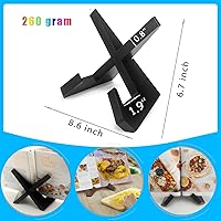 Vista 2 de Rustic Black Cookbook Stand for Kitchen, Recipe Book Holder for Kitchen Counter, Wooden Cookbook Holder, Rustic Cook Book Holder Stand with Natural